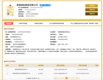 青建國(guó)際集團(tuán)因揚(yáng)塵污染被濟(jì)南主管部門處罰